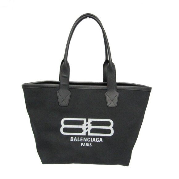 BALENCIAGA Black Leather Tote Bag - Picture 1 of 13